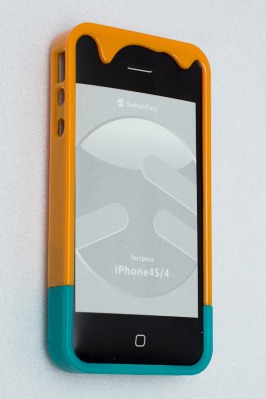 Чехол оранжево-лазурный для iPhone 4, iPhone 4S Расплавленное мороженое купить недорого в Москве - вид 1 миниатюра