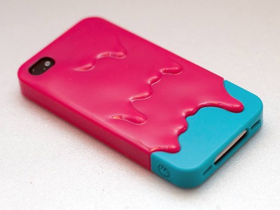 Чехол для iPhone 4, iPhone 4S Талое мороженое лазурно-красный купить недорого в Москве - вид 1 миниатюра